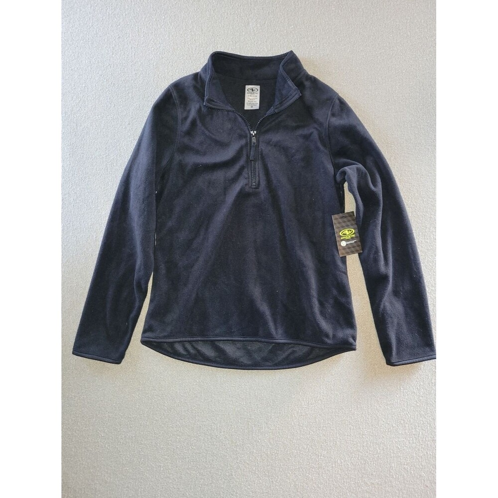 Athletic Works Size XL Black Fleece Quarter-Zip Swearter - NEW